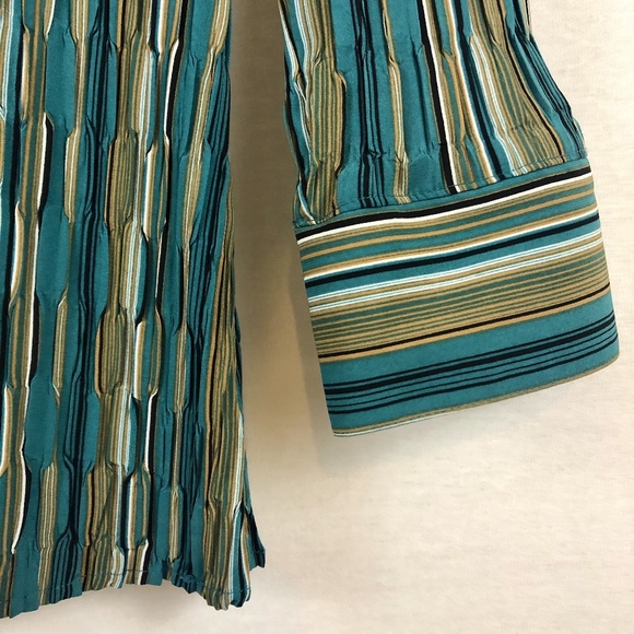 Como Stretch Long Sleeve Button Down Top sz M - Picture 3 of 6